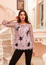 Load image into Gallery viewer, Pink French lace blouse