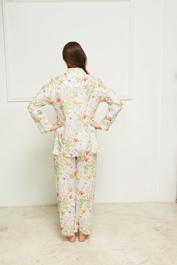 Leaves of Grass, New York Avon Liberty print cotton pajamas set