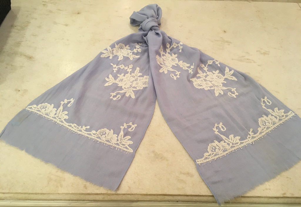 French lace wool scarf