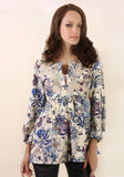 Millay Liberty print silk blouse
