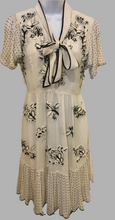 Load image into Gallery viewer, Nabakov hand embroidered silk chiffon white dress