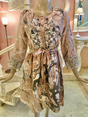 French lace marble dress