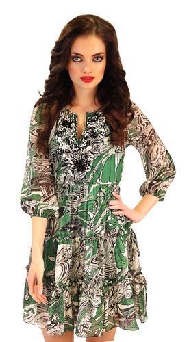 floral chiffon print dress 