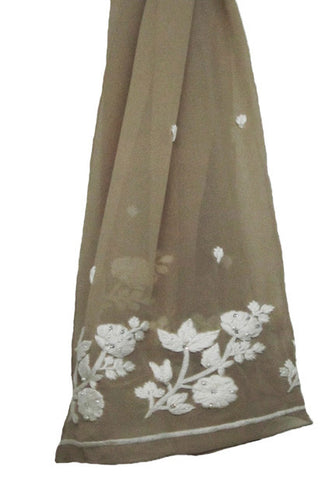 Beige chiffon scarf 