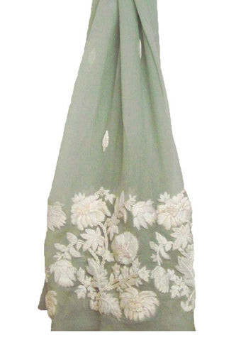 Dove grey chiffon scarf