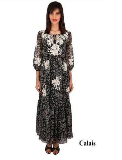 chiffon floral dress with the French lace