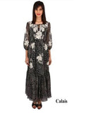 Leaves of Grass, New York Calais French lace chiffon maxi