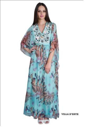 sachin and babi light blue dress Plus Size - Purple Floral Chiffon Kaftan Swim Cover-Up main image 1