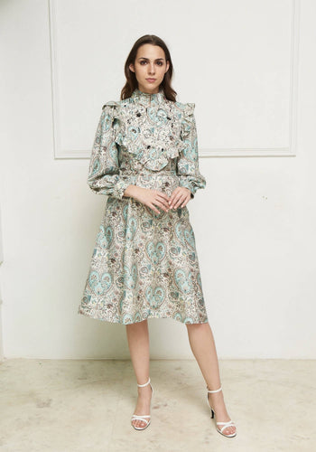 Liberty print silk dress