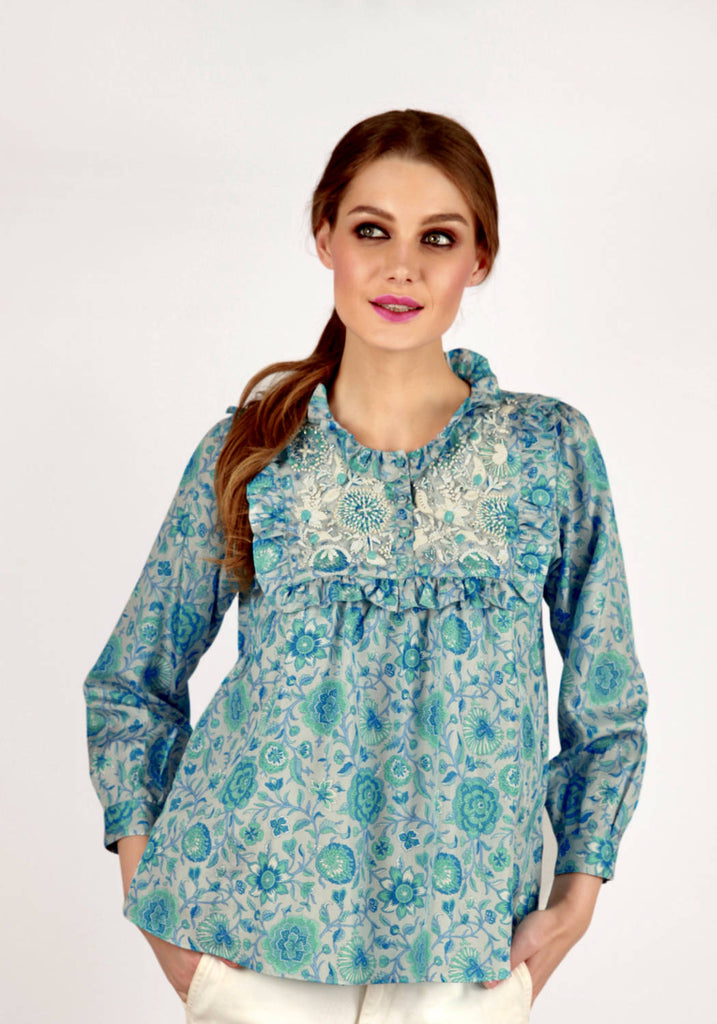 New York Apulia silk blouse