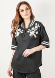 Leaves of Grass, New York Canterbury jersey cotton rib top