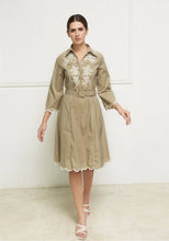 Load image into Gallery viewer, beige cotton dress