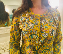 Load image into Gallery viewer, Leaves of Grass, New York Carlotta printed silk dress