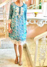 Load image into Gallery viewer, Leaves of Grass, New York Tova French lace silk chiffon dress
