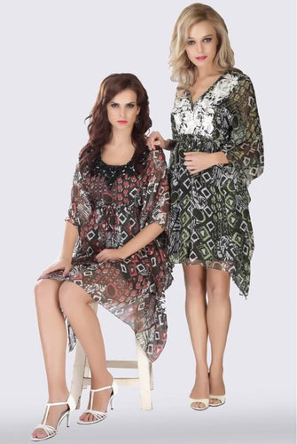 floral Italian chiffon kaftan