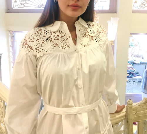 Leaves of Grass, New York Avignon lace dress