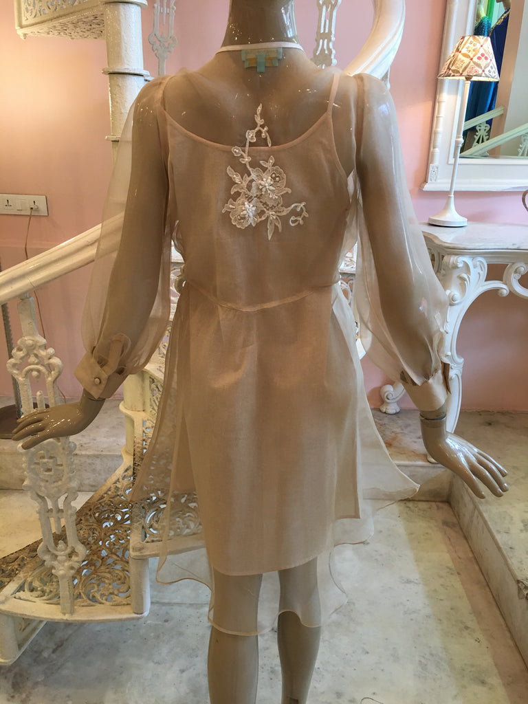 Leaves of Grass, New York Cocotte French lace silk organza dress