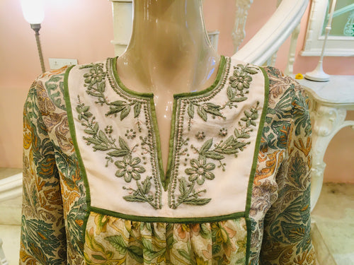 Leaves of Grass, New York Tuscany patchwork silk chiffon blouse