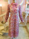 Leaves of Grass, New York Southampton printed silk chiffon dress