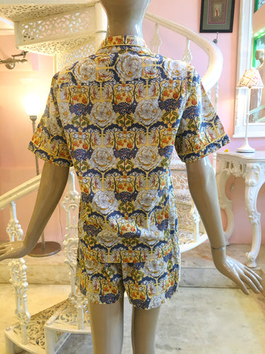 Leaves of Grass, New York Chichester Liberty print cotton shirt and shorts set