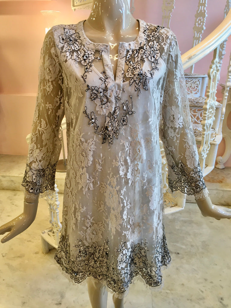 French lace straight dress