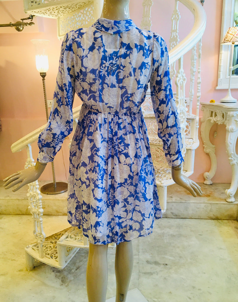 Leaves of Grass, New York Calabria printed silk chiffon dress