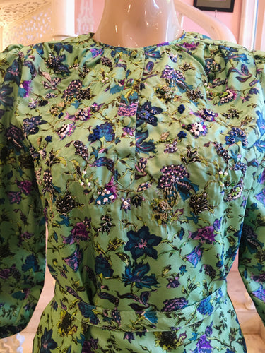 Leaves of Grass, New York Pembroke printed silk dress