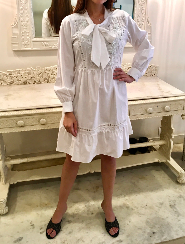 cotton tiered dress