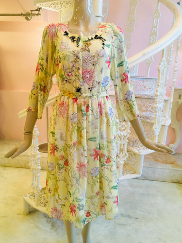 Leaves of Grass, New York Milou silk chiffon printed dress