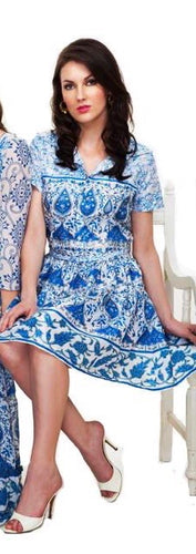 Journey silk hand printed  Dress