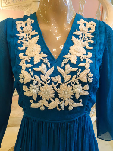 Leaves of Grass, New York Bethesda silk chiffon Maxi