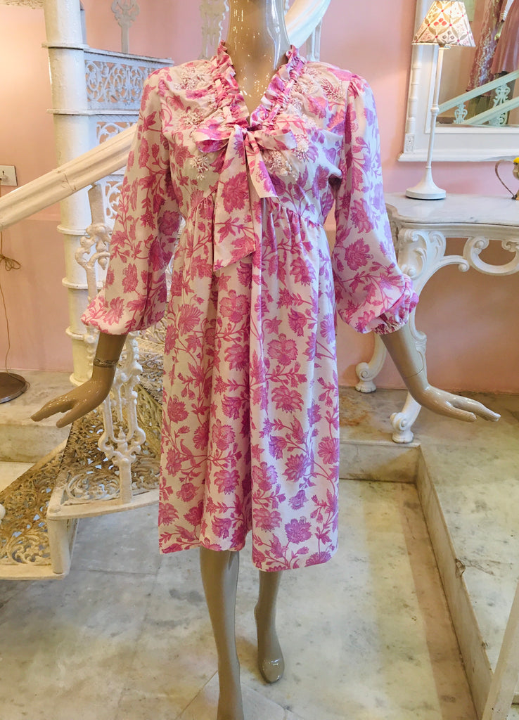 Leaves of Grass, New York Porto printed silk dress