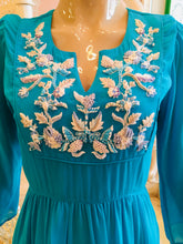 Load image into Gallery viewer, Leaves of Grass, New York Atlantis silk chiffon dress
