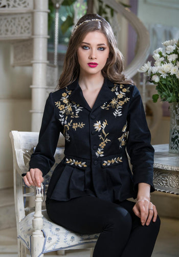 gold and silver hand embroidery jacket