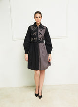 Load image into Gallery viewer, Leaves of Grass, New York Cagliari color blocked cotton dress