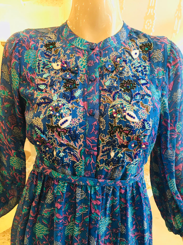 Leaves of Grass, New York Baden silk chiffon dress