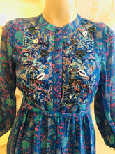 Load image into Gallery viewer, Leaves of Grass, New York Baden silk chiffon dress