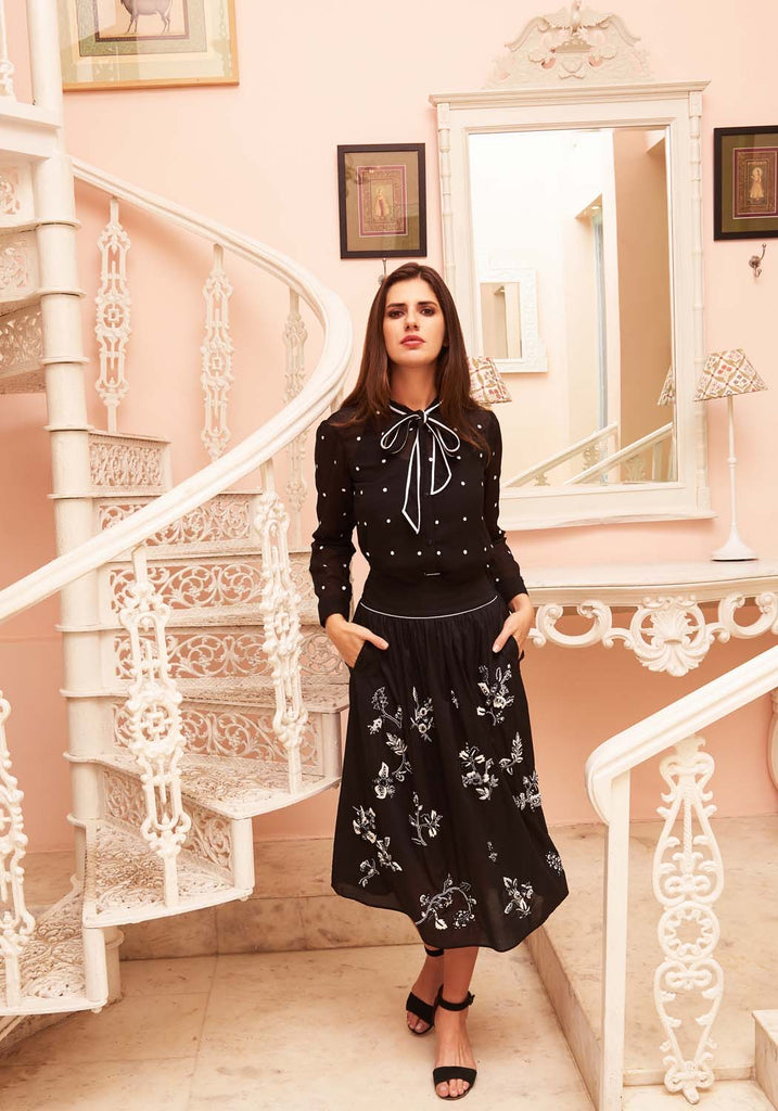 Leaves of Grass, New York Nairobi chiffon blouse