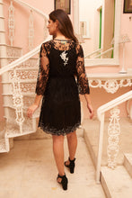 Load image into Gallery viewer, Leaves of Grass, New York Intemporelle black French lace dress