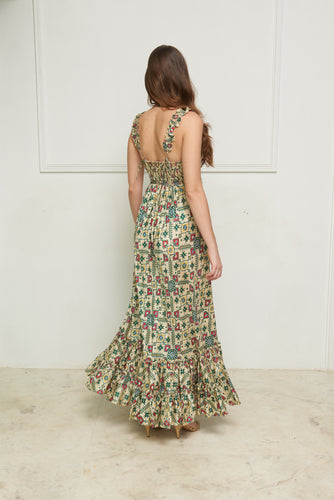 Leaves of Grass, New York Mosaic handprinted maxi