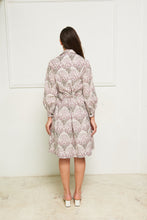 Load image into Gallery viewer, Leaves of Grass, New York Fabiane Liberty print trench shirtwaist cotton dress
