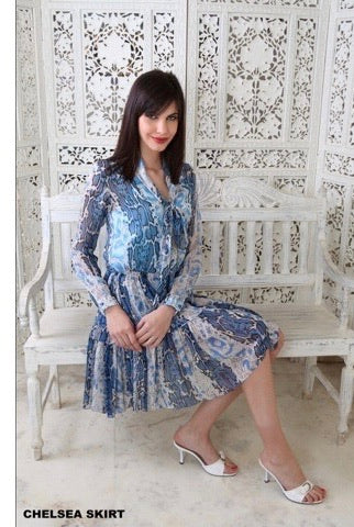 Italian silk chiffon  animal  print dress