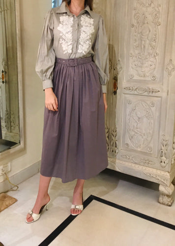 Color blocked cotton dress