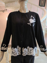 Load image into Gallery viewer, French lace cotton jersey cardigan
