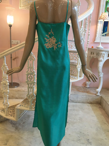 Leaves of Grass, New York Flamands lace silk camisole maxi