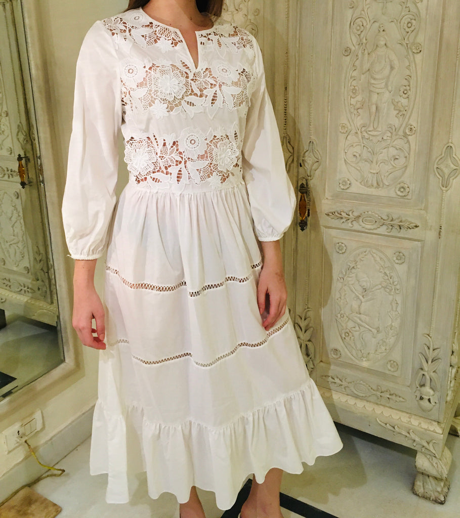 Leaves of Grass, New York Hilton Head lace cotton maxi