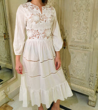 Load image into Gallery viewer, Leaves of Grass, New York Hilton Head lace cotton maxi