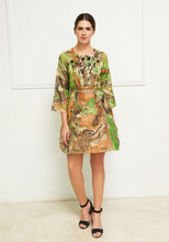 Load image into Gallery viewer, Leaves of Grass, New York Kyoto silk dress