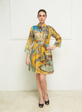 Load image into Gallery viewer, silk hand marbled dress