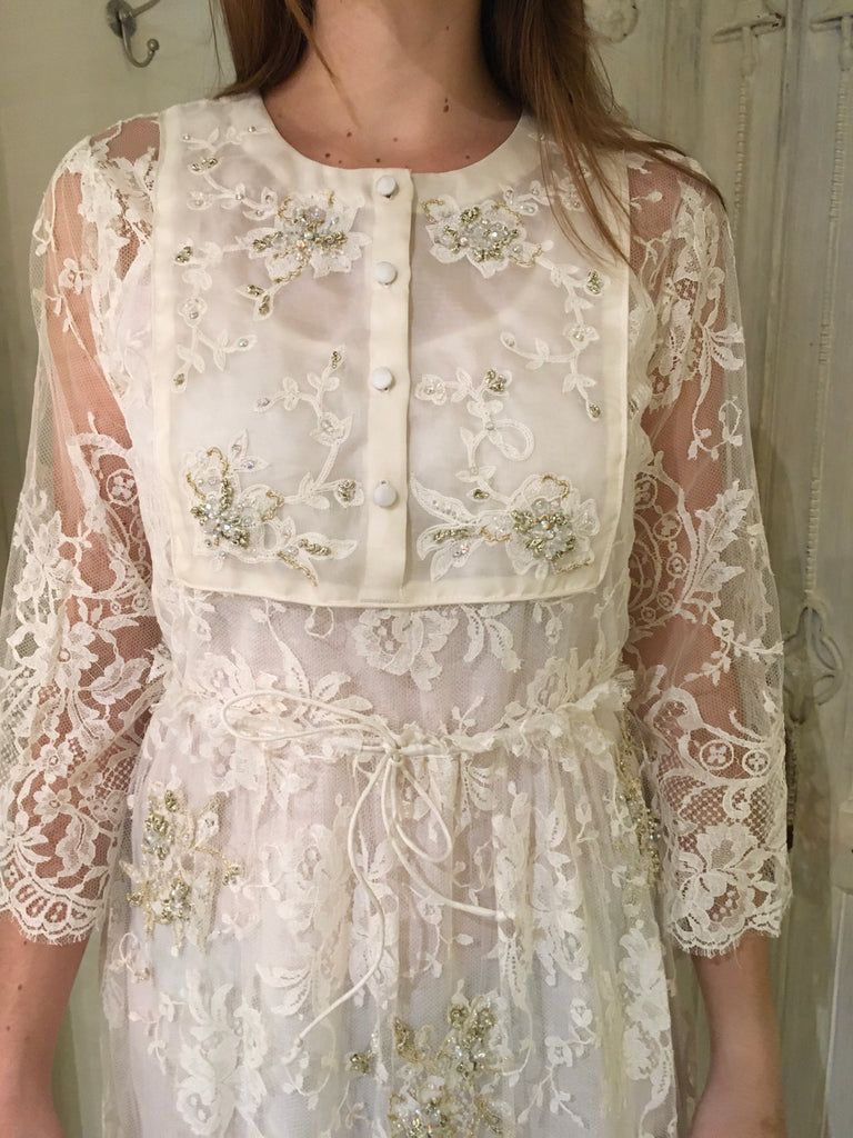 Leaves of Grass, New York Parisienne French lace dress